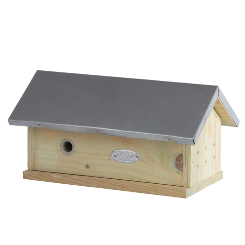 Wooden Bumble Bee Nest Box House Pinewood FSC Zinc Roof Insect Conservation