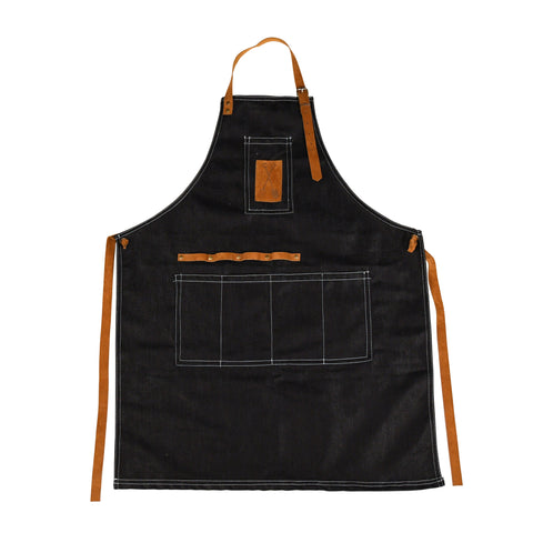 Gardening DIY Carpenters Woodwork Apron with Pockets Tool Holder Navy Denim 97cm