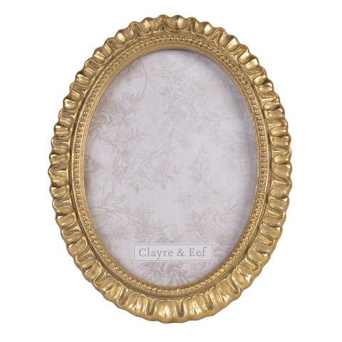 Oval Photo Portrait Picture Frame Gold 5"x7" Vintage Style Ornate Decorative 