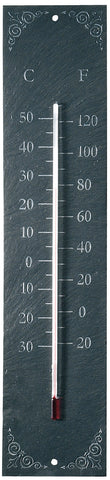 Garden Slate Thermometer Garden Gardeners Gift Outdoors 45x10 cm White Detail