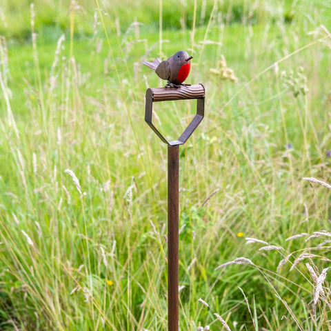 Robin Bird Fork Stake Garden Flower Support Remembrance Gift Loved Ones Are Near