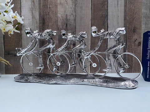 Cyclist Figure Sculpture Figurine Peloton Statue Cycling Bicycle Art Bike W49cm