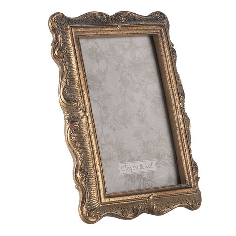 Vintage Style Photo Picture Frame 6"x 4" Ornate Distressed Antique Gold Bronze 