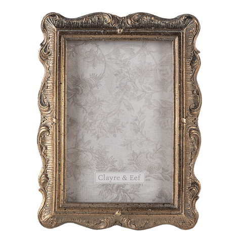 Vintage Style Photo Picture Frame 6"x 4" Ornate Distressed Antique Gold Bronze 