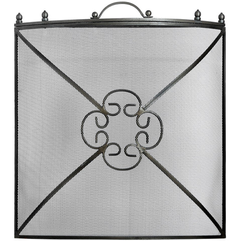 Steel Black Mesh Fire Screen Guard Fireguard Spark Protector Fireplace