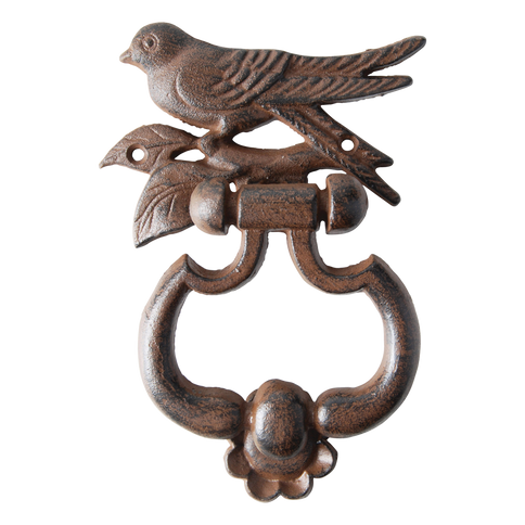 Front Door Knocker Bird Brown Cast Iron Vintage Country Style Decorative 18cm