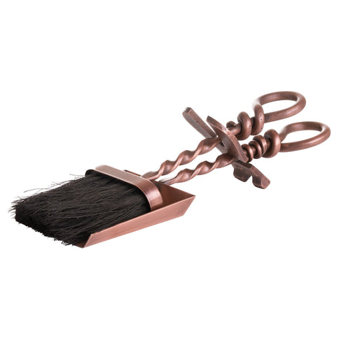 Copper Hearth Tidy Companion Set Fireplace Brush Pan Shovel Fireside Log Burner