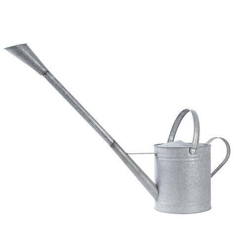 Galvanised Metal Watering Can Long Reach Spout 6 Litre Zinc Garden Plant Rustic