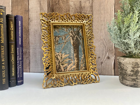  Ornate Filigree Gold Photo Picture Frame 6"x4" Portrait or Landscape Coral Style Edge