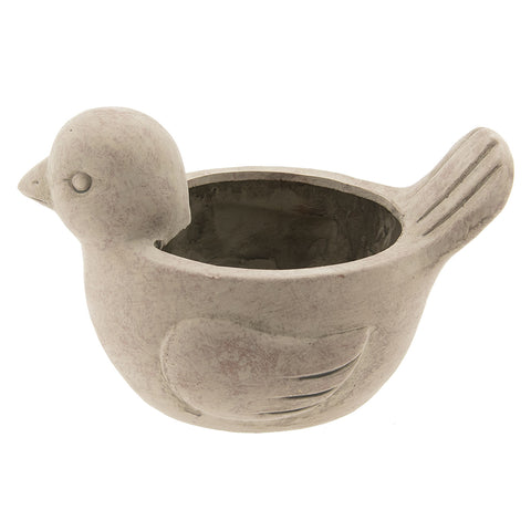 Bird Shaped Garden Indoor Outdoor Grey Plant Flower Pot Planter Ornament