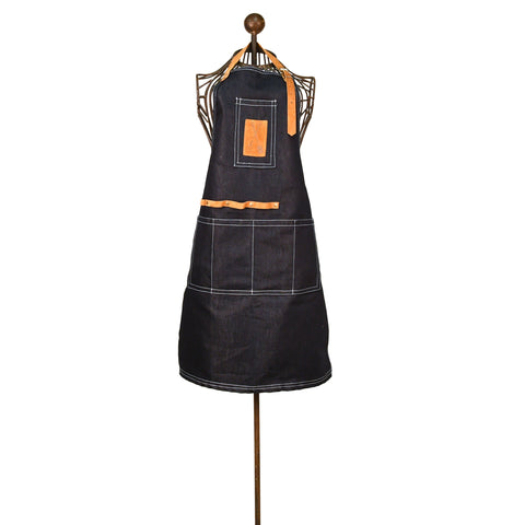 Gardening DIY Carpenters Woodwork Apron with Pockets Tool Holder Navy Denim 97cm