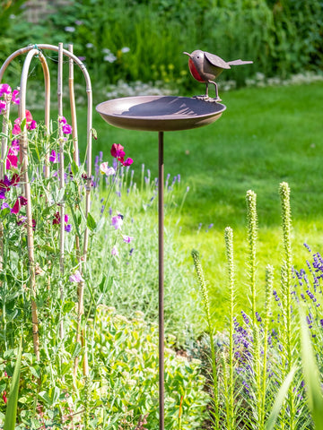 bird table on a stake