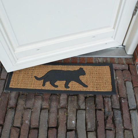 Cat door mat
