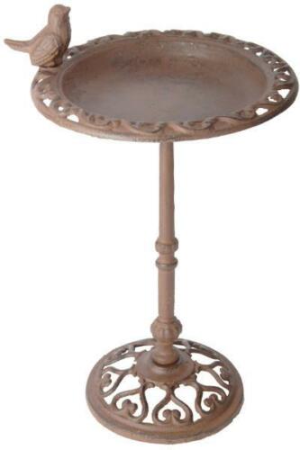 Iron Metal Pedestal Free Standing Wild Bird Bath Garden Feeder 38 x 22 cm