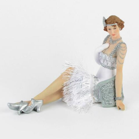 Art Deco 1920's Charleston Gatsby Girls Lady Figurine Ornament Evelyn Boxed 16cm