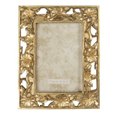 Ornate Floral Antique Gold Photo Picture Frame 6"x4" Portrait or Landscape